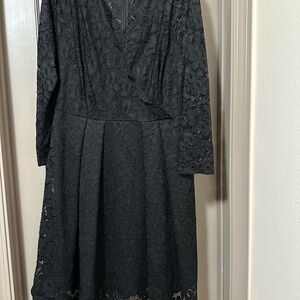Little Black Dress- Black Lace 3/4 Sleeve Dress XXL MOTB